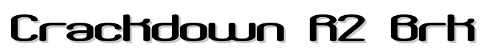 Crackdown R2 BRK font